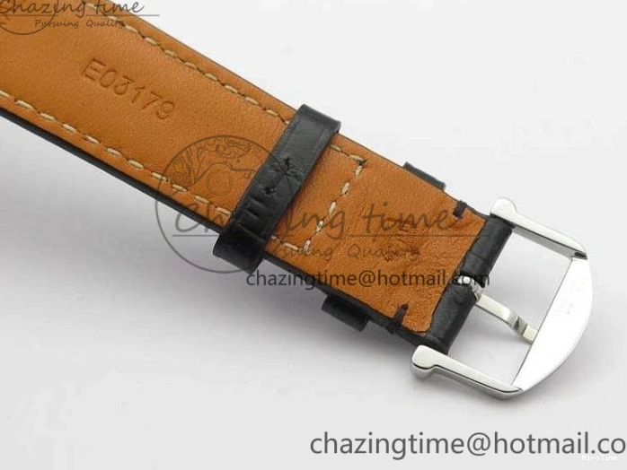 MIROTIME 0201 Da Vinci IW356601 SS TW 1:1 Best Edition Blue Dial On Black Leather Strap A Durable 7239